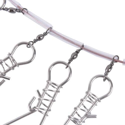 1pc Fishing Ropes 5m Fishing Lock Buckle Stainless Steel Live Belt Float Fish Stringer Fishing Accessories High Quality