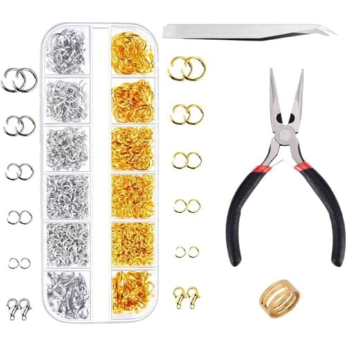 12 Grids DIY Jewelry Making Kit Metal Craft Supplies for Bracelet Earrings