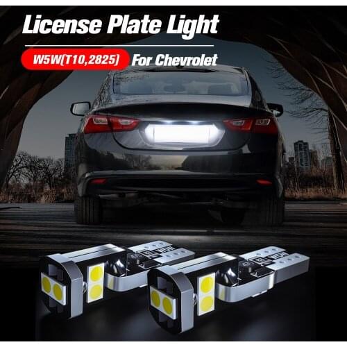 2x LED License Plate Light W5W T10 Lamp For Chevrolet Impala Corvette Malibu Tahoe Aveo 5 Equinox Volt Cruze Caprice Trax Sonic