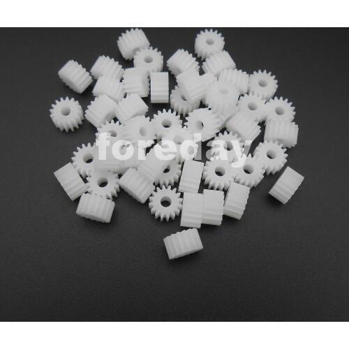 50PCS X NEW 16T Gear 0.5 Modulus Aperture 3mm ( 2.95mm ) DIY Model Accessories 16 teeth T=16 Plastic Spur Gears 5MM X 9MM *FD271