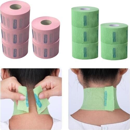 500Pcs Neck Roll Paper Hair Cutting Salon Disposable Hairdressing Collar Disposable Barber Neck Paper Strips Hair Cutting
