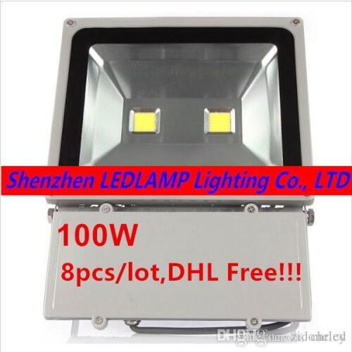 8pcs/lot DHL/Fedex Free ship!!!,AC85V-265V 100W Outdoor Led Floodlight Lamps Waterproof Led Flood light Garden Outdoor Lighting