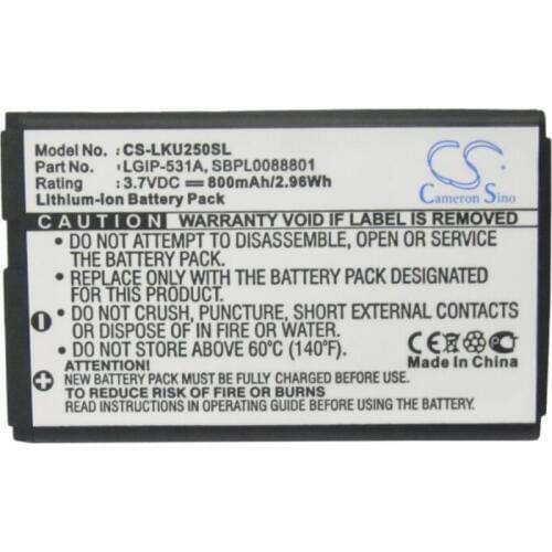 Cameron Sino 800mAh battery for LG 236C 237C 440G 500G A100 Amigo A170 AN160 B450 B460 B470 B471 C195 Envoy 2 Envoy 3 G320GB