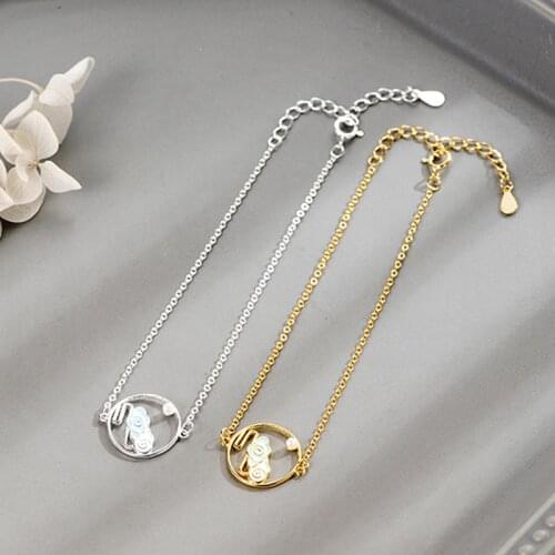 Anime Mo Dao Zu Shi Cosplay The Untamed Lan Wangji Cosplay MDZS Golden Chain Bracelet S925 Sivler Bracelets For Girls CS411