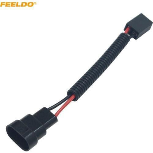 FEELDO 1Pc Auto Headlight Lamp Wiring Socket Adapter 9005-11/9006-11 To H7-21 Connector Plug Car Light Wire Cable #MX6134