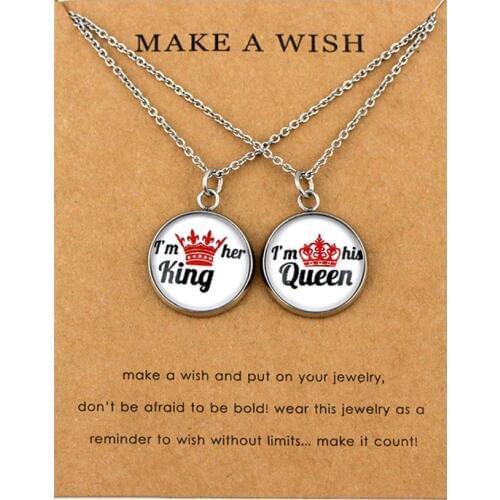 Infinity Love Heart Moon Stars Lovers' Gift for her him Valentines Gift I am Her King I am His Queen Chokers Necklaces for Women