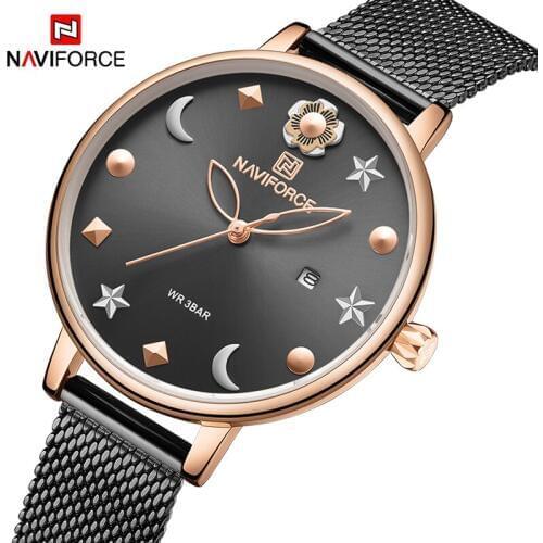 NAVIFORCE Women Watch Top Brand Watches Luxury Quartz Waterproof Wristwatch Ladies Girls Fashion Simple Clock relogios feminino