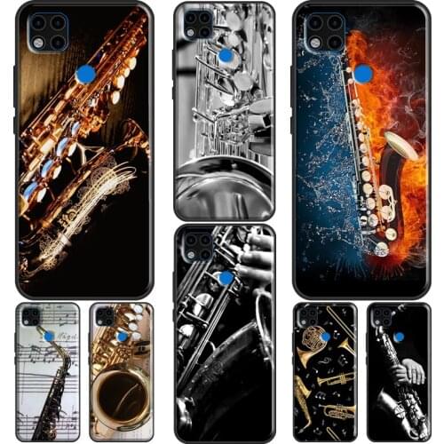 Saxophone Music Case For Xiaomi Redmi Note 10 Pro Note 9 Pro Note 8 Pro Note 7 8T 9S 9C 9A 8A 7A 9T Coque