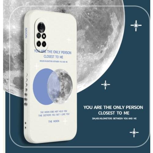 The Moon Image image Phone Case For Huawei Nova8 8Pro 8SE Nova 7 7Pro 7SE 6 6se 5 5Pro 5Z 5I 5Ipro 5T 4 4E Silicone Cover