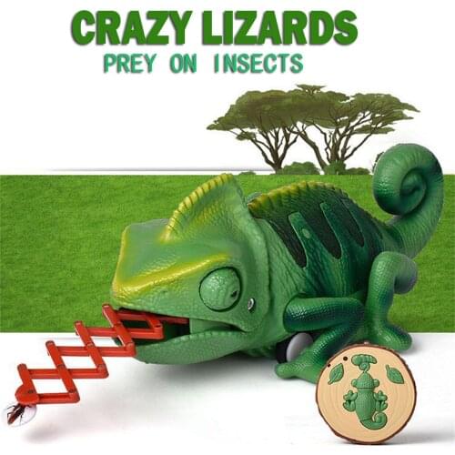 Remote Control Chameleon Toy Realistic Animal Infrared RC Chameleon Fake Chameleon Toys Electric Toys Party Favors Party Supplie