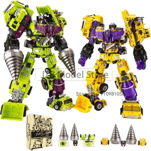 Jinbao 8008 GT Devastator Transformation Action Figure Toy IDW Oversize 6IN1 Movie Model Deformation Car Robot KO Scrapper Figma