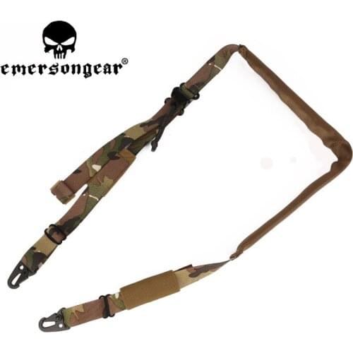 EMERSONGEAR Tactical Double Point Adjustment Gun Sling Strap Hunting Army Harnesses Bungee AK Rifle Sling Airsoft Shooting