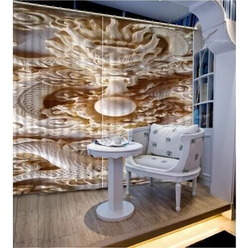 Photo 3D Curtains for Living Room Window relief curtains animal curtains