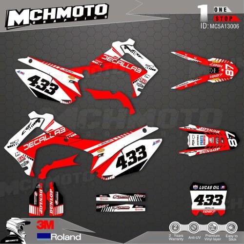 Customized Team Graphics Backgrounds Decals 3M Custom Stickers For 14-17CRF250R 13-16CRF450R