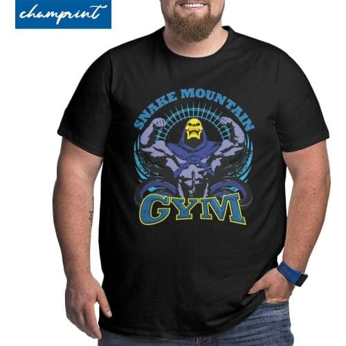 Snake Mountain Gym Fitness T-Shirt Men He-Man and the Masters of the Universe T Shirt Big Tall Tee Shirt Plus Size 4XL 5XL 6XL