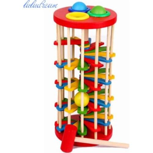 Simulation Caterpillar Eats Apple montessori materials Wooden Toys Early Educational Children With Bringht Cognition Color