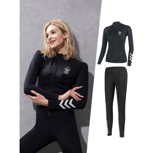 RTAAN diving suit womens split long sleeve quick dry sunscreen snorkeling swimsuit free diving wetsuit Surfing Scuba Diving