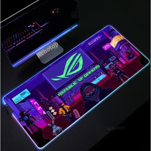 City Asus Led Mouse Pad Rgb Gaming Play Mats Gaming Accessories Setup Mesa Pc Gamer Rog Backlit Mat Republic Of Gamers Mouse Mat