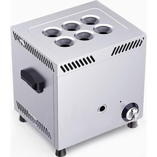 Egg Sausage Machine Commercial Snack Machine Gas Section Snack Equipment Egg Roll Machine Six Holes Egg Sausage JX-DCR06