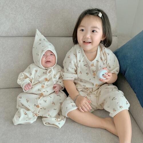 2020 Summer Baby Lovely Jumpsuits Clothes Korean Baby Bodysuit Cotton Short-sleeved Pack Fat Climbing Kids T-shirt Fruit Happy