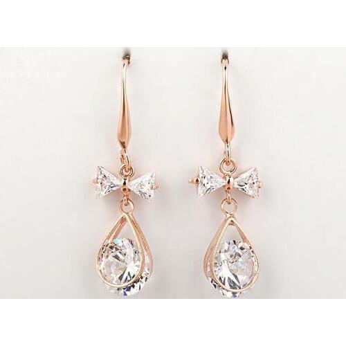 SLBRIDAL Fashion Jewelry Bijoux Anti-allergic Simulated Pearls Hook Earrings Charm Drop Earrings Women Rose Gold Dangle Earrings