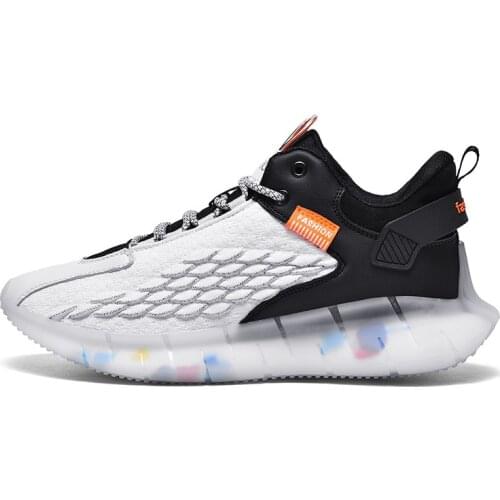 Mens Shoes 2021 New Casual Sports Shoes Rainbow Jelly-soled Shoes Fashion Shoes Non-slip Wear-resistant Breathable