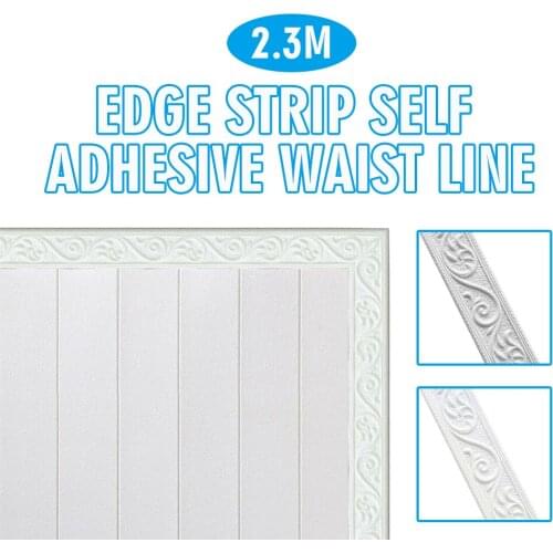 Wall Skirting Sticker Home Decor Self-Adhesive 3D Wallpaper Waterproof Wall Skirting Border Sticker Wall Waist Line Accessories