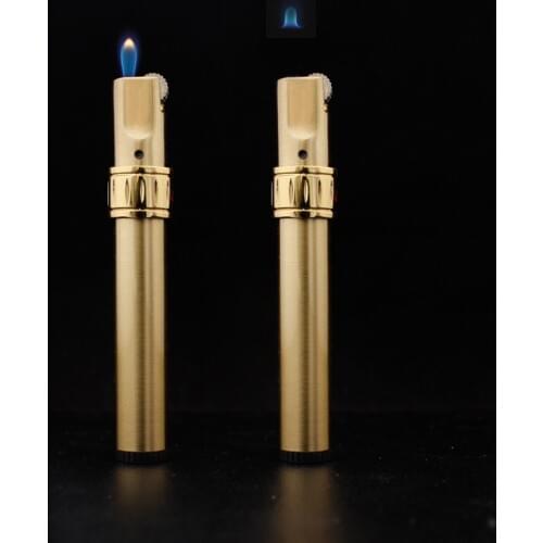 Unusual Torch Floating Fire Flint Lighter Metal Grinding Wheel Free Fire Butane Gas Lighter Inflatable Cigar Cigarette Lighter