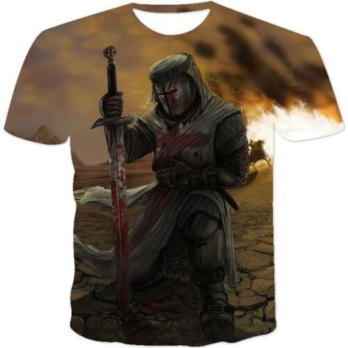 The Latest 3D Printing Knight Samurai Ranger Unisex Short Sleeve Personalized Round Neck Pullover XXS-6XL Plus Size T-Shirt