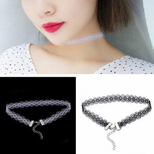 Nx173 Korean version Fashion Vintage simple lace flowers Chokers Necklace 2021 trend Womens Jewelry Accessories