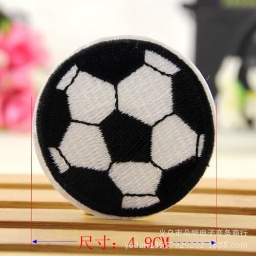 Wholesale Cartoon Iron-on Sew-on Lovely Football Embroidered Cloth Patch For Clothing Boys