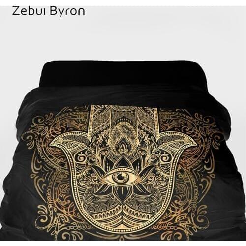 3D Duvet Cover King/queen/custom size,Blanket/comforter Cover 220/240,1pc Quilt cover,luxury Bedding Ornate amulet Hamsa Hand