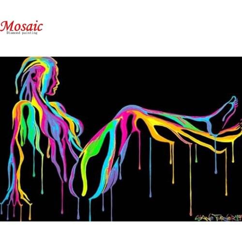 Pop Art Colorful Abstract Sexy Girl Nude Canvas Painting Poster And Print Pictures For Living Room Wall Art Pictures For Bedroom