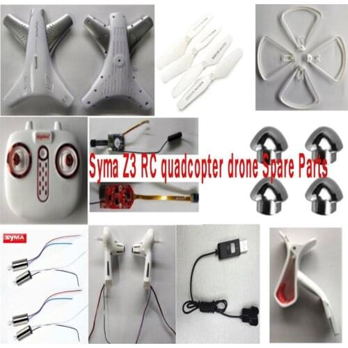 Syma Z3 Motor Propellers blade guard Remote controller PCB Receiver HD Camera front rear Arm USB Charger RC Drone Accessory