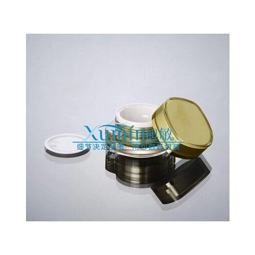 Empty 15G gold eye square shape cream JAR,Cosmetic Jar,plastic empty 0.5ounce Cosmetic Packaging