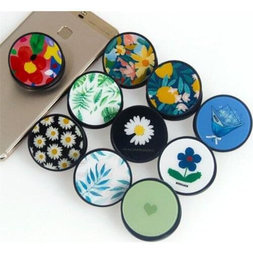 Flower Rose Heart Expanding Stand Grip Mount Phone Socket Fold Mobile Smartphones Pocket Desktop Bracket Phone Stand Holder