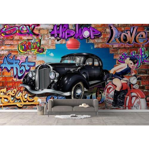 Custom Luxury car mural for walls 3 d for kids room living room bedroom photo wall mural modern wallpaper 3d Large