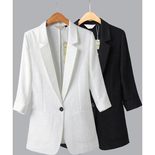 Женские льняные пиджаки Sbluee China At AliExpress