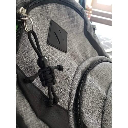 Cute Building Block Keychain Biker Helmet Pendant Keychain Braided Rope Paracord Buddy Bag Hanging Backpack Doll Toy