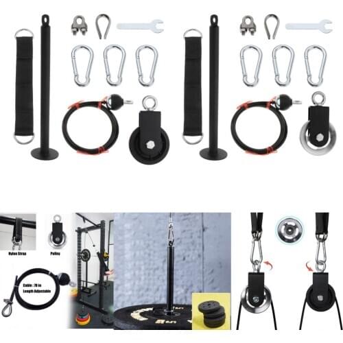 Fitness DIY Pulley Cable Machine Systen Blaster LAT Pulldown Rope Exerciser Cable Loading Pin Gym Workout Equipment 5/6mm Cable