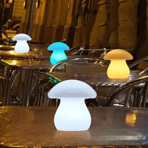 RGBW Changeable Outdoor LED Bar Table Lamps Mushroom Light With Remote Bedroom Restaurant Cafe Hotel KTV Bar Table Night Light