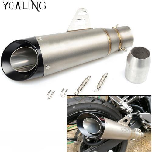 Motorcycle Exhaust Laser Pipe Muffler Inlet 51mm Exhaust Mufflers Exhaust Pipe For Yamaha YZF R3 R1 R6 R125 R15 R25 FZ8 FJR XJR