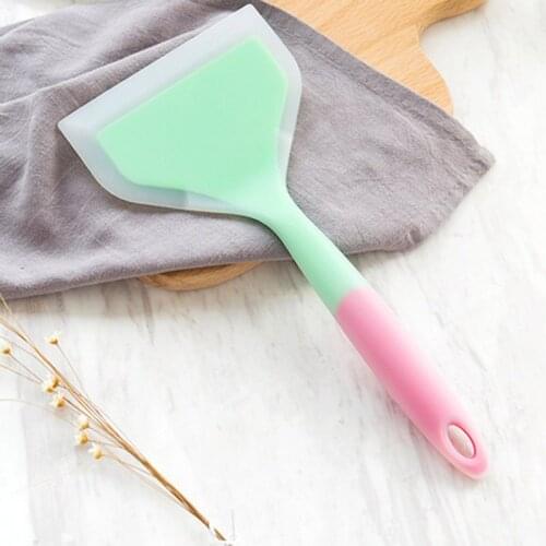High temperature resistant silicone frying spatula Non-stick pan special spatula jade spatula thick egg spatula iron spatula