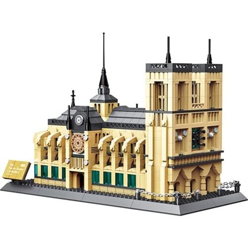 Wange 5210 Architecture NOTRE DAME CATHEDRAL Of Paris Building Blocks Classic Landmark Model Bricks Toys For Children