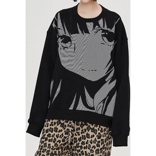Y2k girl Aesthetics anime Hip Hop Vintage Pullover Sweatshirt Punk Streetwear Kawaii Harajuku Casual Women Hoodies grunge Top