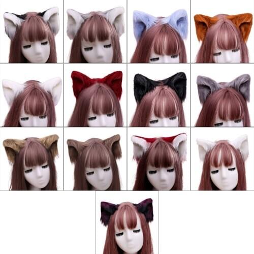 Lovely Furry Animal Beast Ears Hair Clip Anime Lolita Wolf Cat Cosplay Hairpins Drop Shipping
