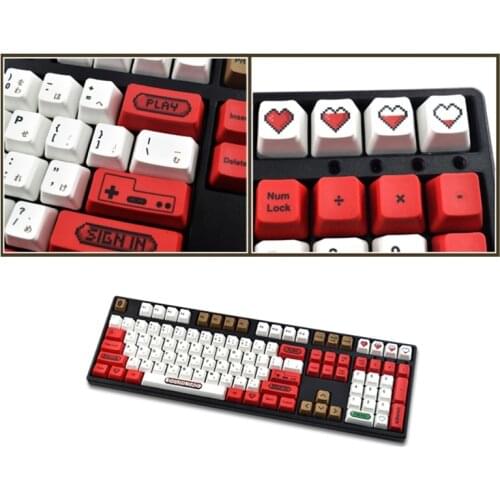 108 Keys/set Cherry Profile Keycap PBT Dye Sublimation Key For Mechanical Keyboard GK61 64 84 96 FC / NES Theme