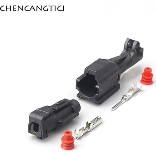 5 Sets 1 Pin Way SWP Style Waterproof Connector Adapter Automotive Black Socket Male Female Plug MG610278-5 MG640280-5
