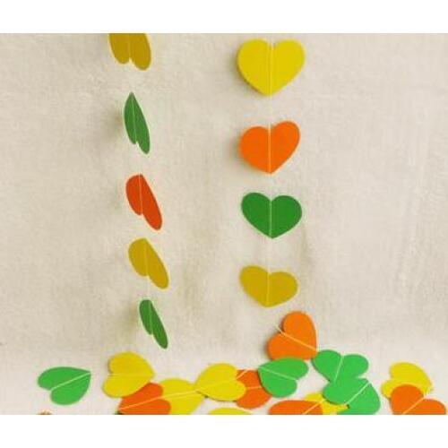 4meter heart dots paper Flag Party bell garland Decoration Banner Bunting for birthday wedding event Wh