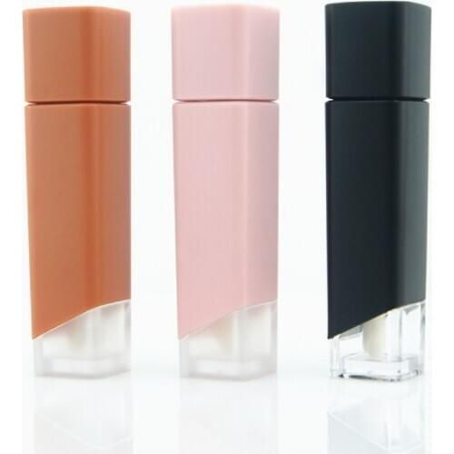 5ml Empty Pink Brown Black Lip Gloss Tube with clear bottom 50pcs